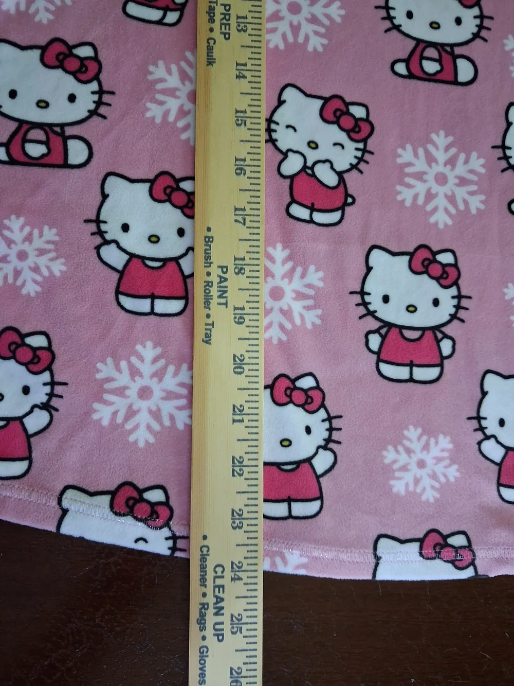 Hello Kitty Pink Long-Sleeve Kids Pajama Top with Snowflake Print